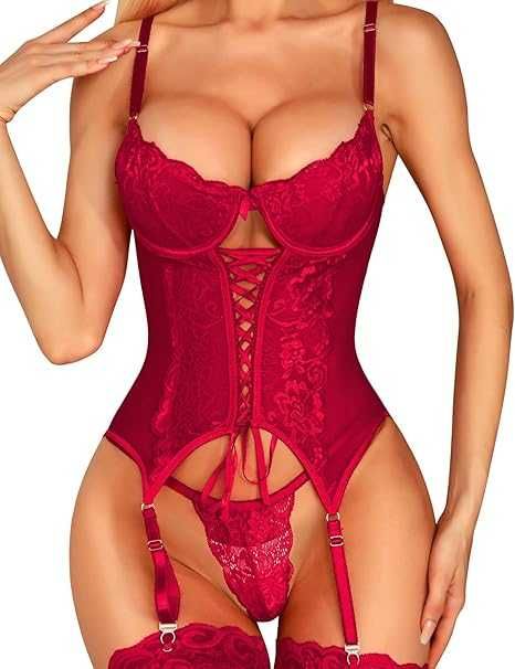 Sznurowane seksowne body FIRENZE PASSIONE - nimfetka.pl