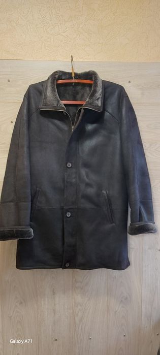 Дублёнка мужская. Тёмно-коричневый.