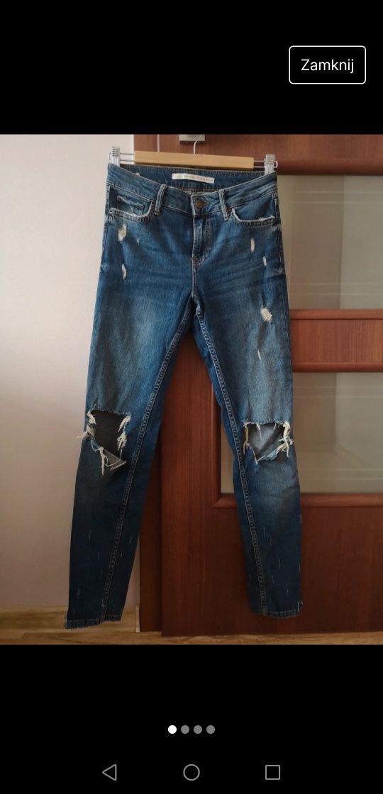 Bershka rurki spodnie jeans jeansowe jeansy 34 xs