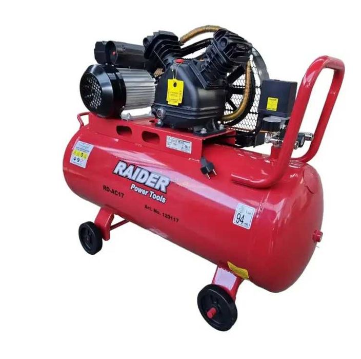 Компресор масляний 100л RAIDER 450л/хв 3,5кВт компрессор масляный