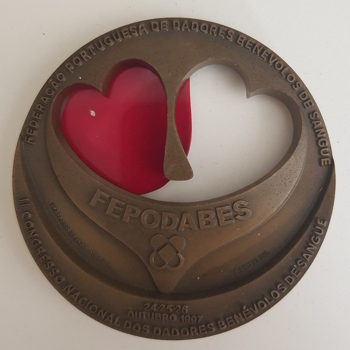 Conjunto de 3 Medalhas dadores de sangue