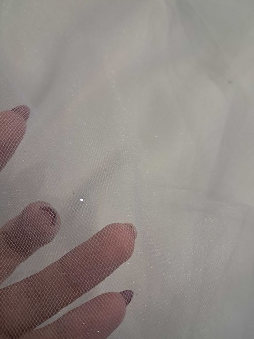 Sukienka komunijna, tiul, koronka, perełki, diamenciki