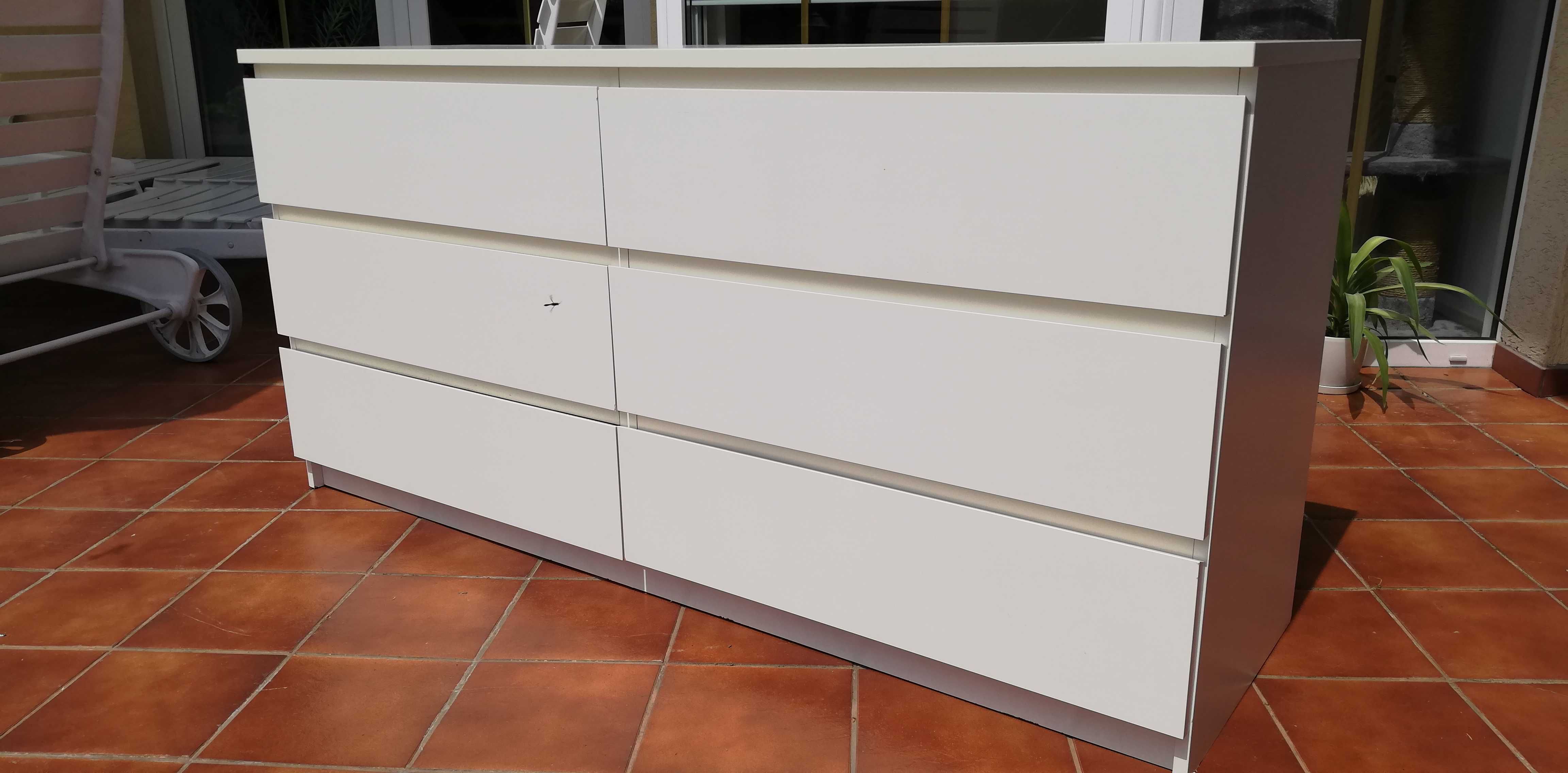 blat komoda biała z szufladami 160 cm szafka bieliźniarka szafa stolik