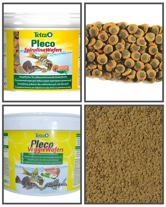 Корм для рыб Tetra Pleco Veggie Spirulina Wafers таблетки для сомиков