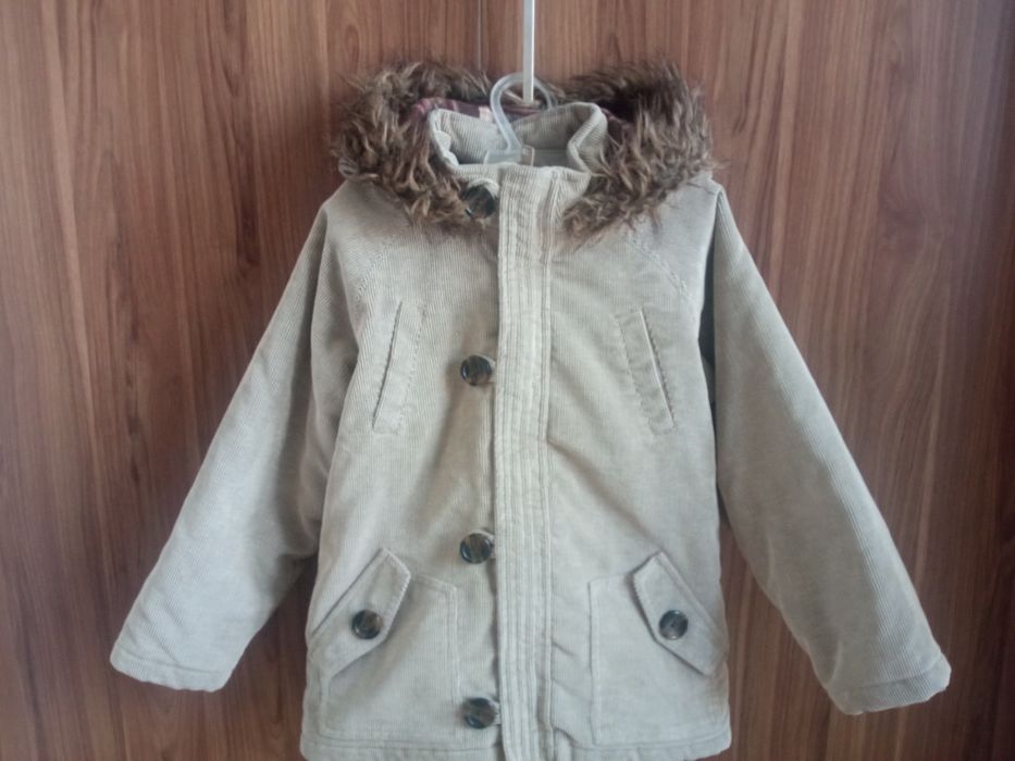 Zimowa sztruksowa kurtka dla chłopca