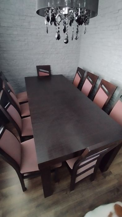 Stół rozsuwany do salonu +10 krzeseł