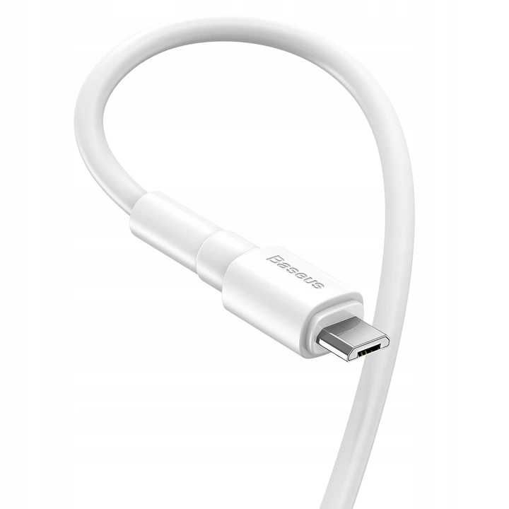 BASEUS Kabel USB - Micro USB 2.4A 1m biały