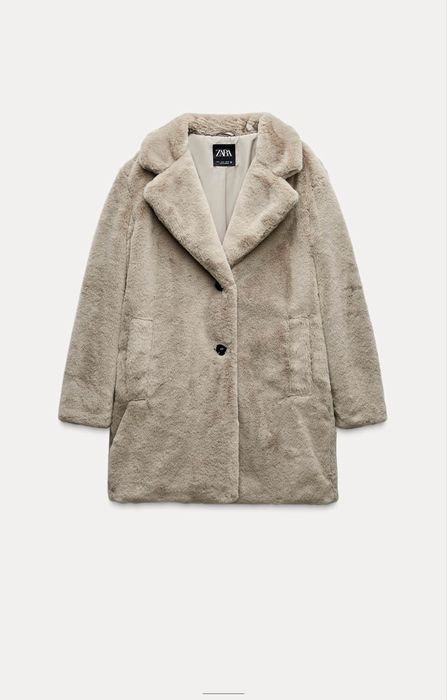 Шубка з штучного хутра zara