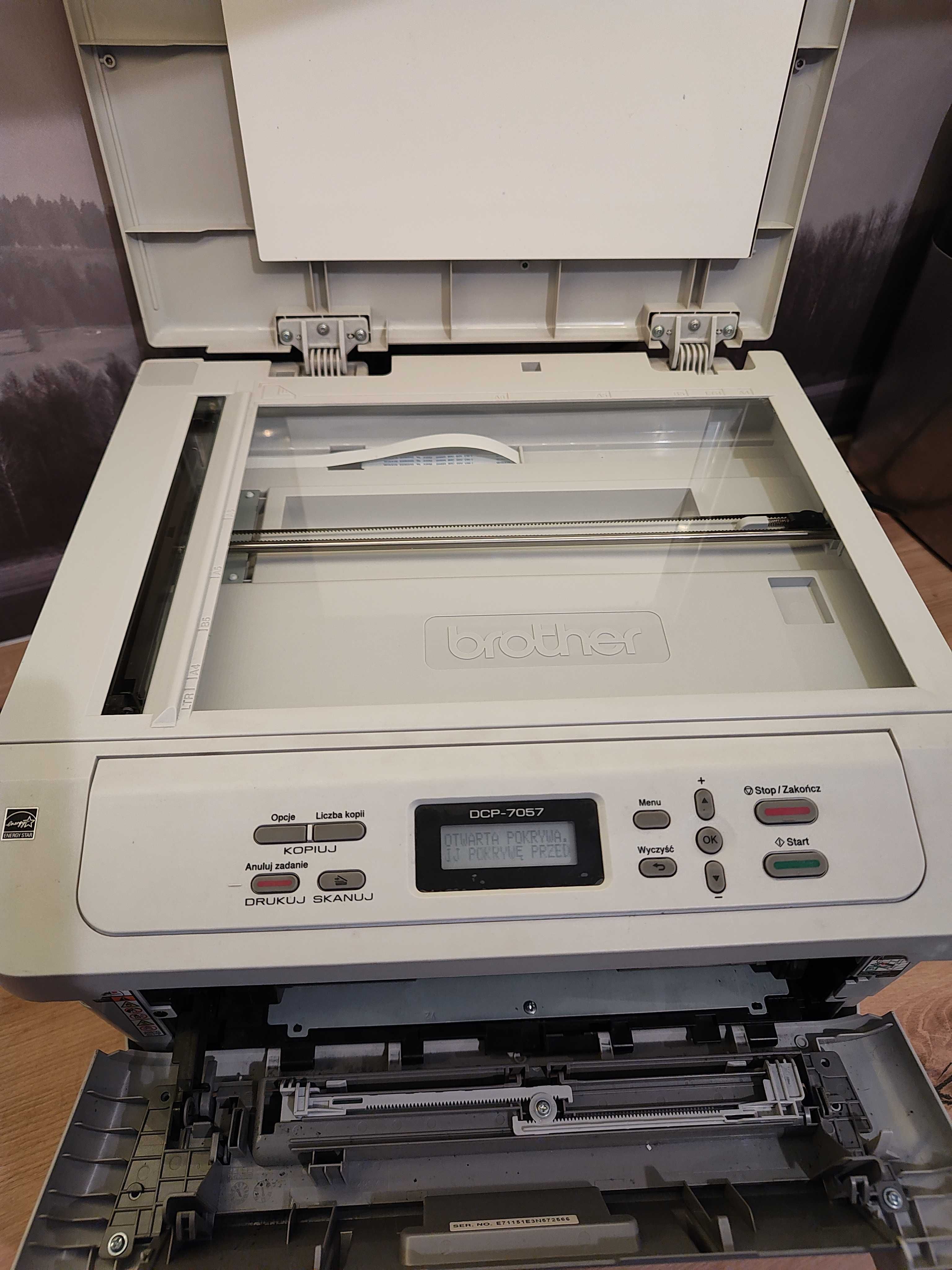 Drukarka laser, skaner DCP-7057 50% ceny - z nowym tonerem i bębnem