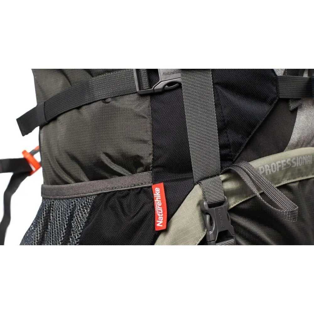 Рюкзак Naturehike туристический NH70B070-B, черно-серый 75 л black
