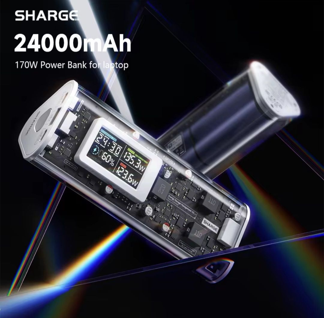 Sharge 170 PowerBank 170W / 24000 mAh / Повербанк / Аккумулятор/IP66