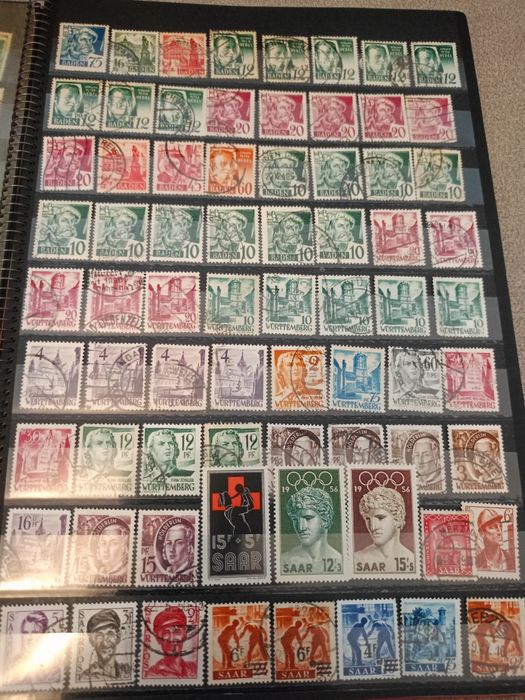 Stare pocztowe znaczki Niemcy strefy okupacyjne