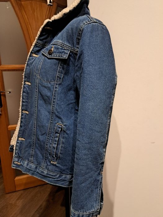 Kurtka dżinsowa damska zimowa z futerkiem * r S *