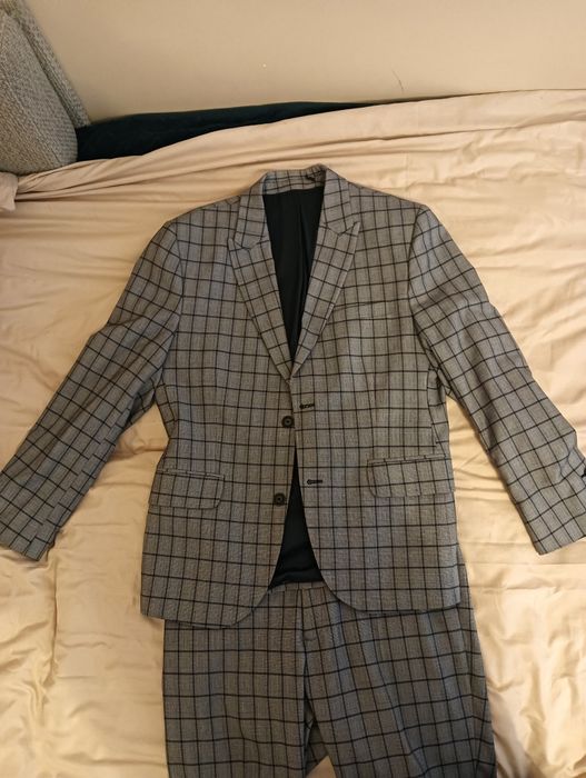 Garnitur męski w kratę 170/50
