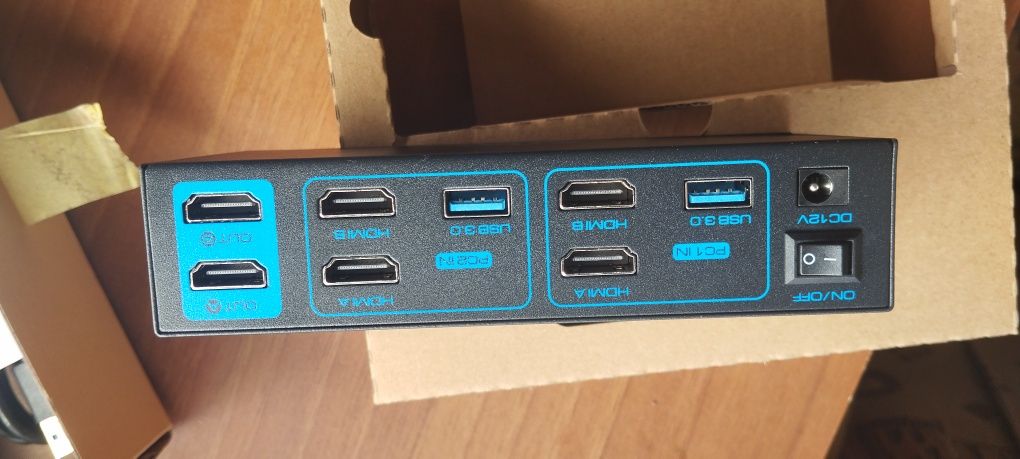 HDMI KVM-перемикач2монітори2 комп’ютери4K120HzUSB 3.0 KVM