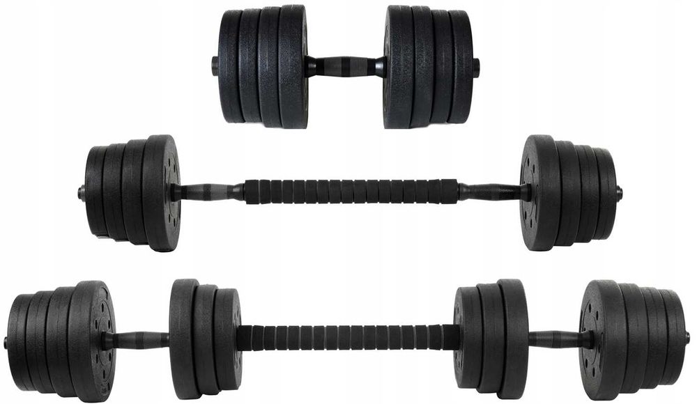 Super Mocny Zestaw Treningowy !!! 30KG Hantle + Gryf