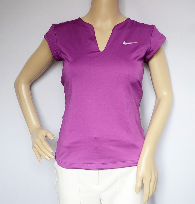 Koszulka Sportowa Nike Dri Fit S 36 Fioletowa Bluzka