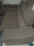 Sofá de luxo chaise long tecido