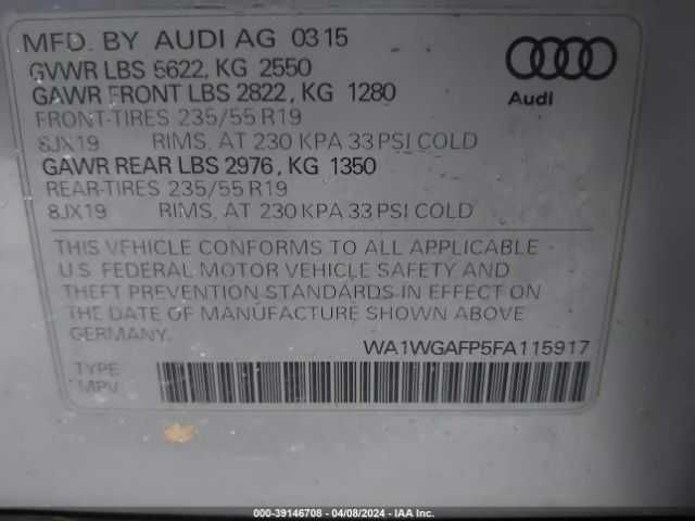 Audi Q5 Premium Plus 3.0 2015