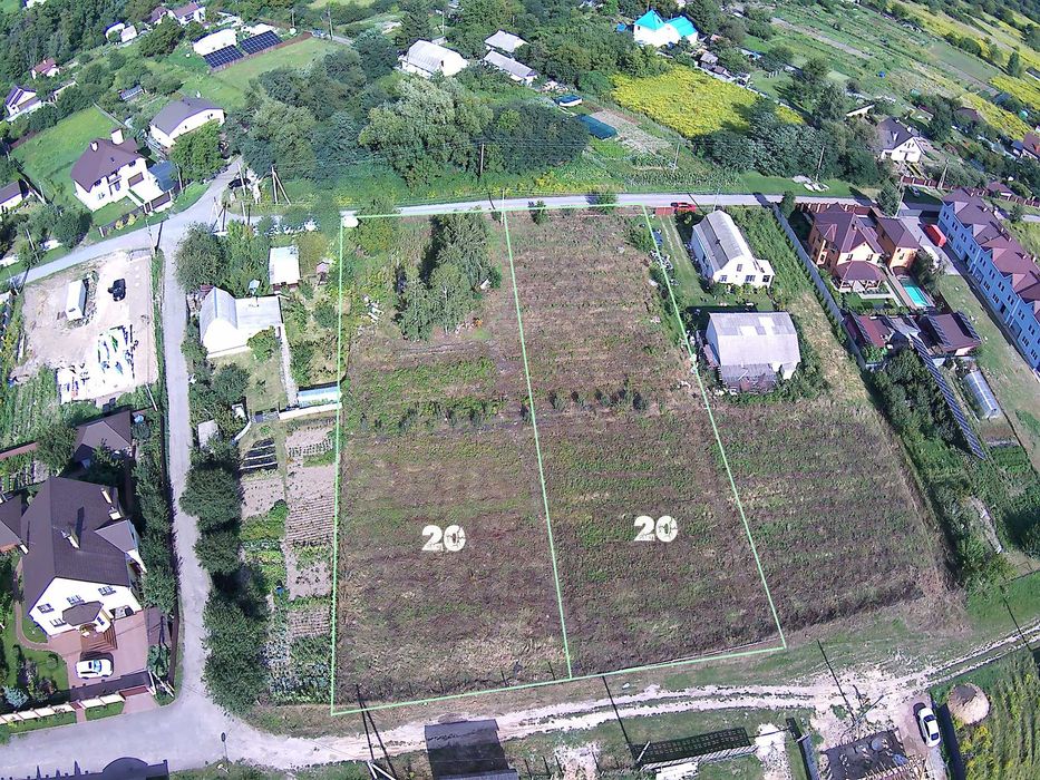 Крушинка ділянка 20 сот під забудову