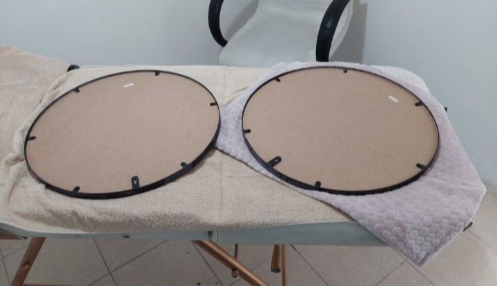 2 espelhos redondos novos 55cm por 55cm