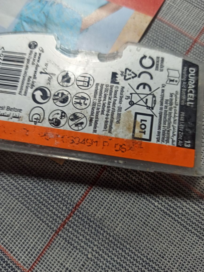 Батарейки для слухового аппарата " Bernafon", "Duracell"