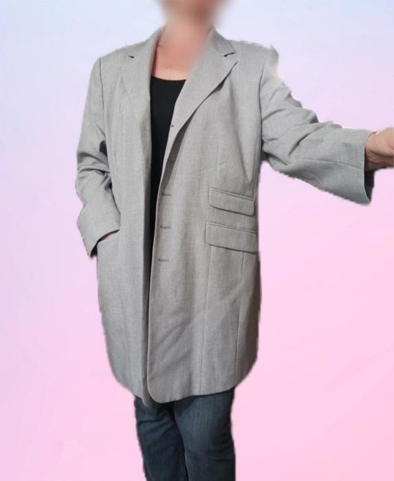 Стильный, длинный пиджак, тренч от бренда Miss HELEN