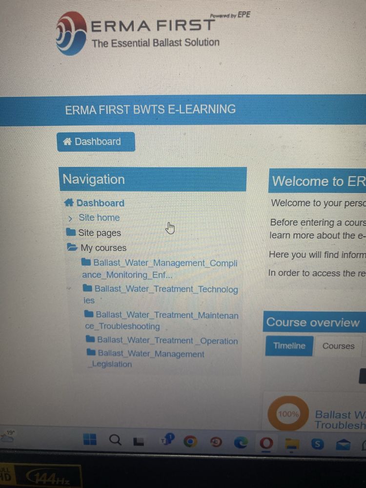 Erma First E learning test