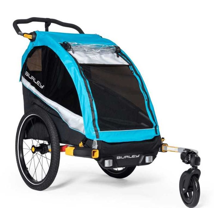 Nowa Przyczepka dziecięca Burley D’lite X Single Aqua, gwarancja, FV