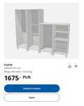Zestaw mebli IKEA PLATSA (garderoba), 240x191cm, idealny stan