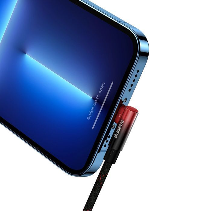 Baseus kątowy kabel z bocznym wtykiem USB Typ C / Lightning 1m 20W