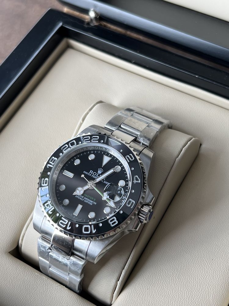 мужские наручные часы Rolex Gmt-Master 2 steel black