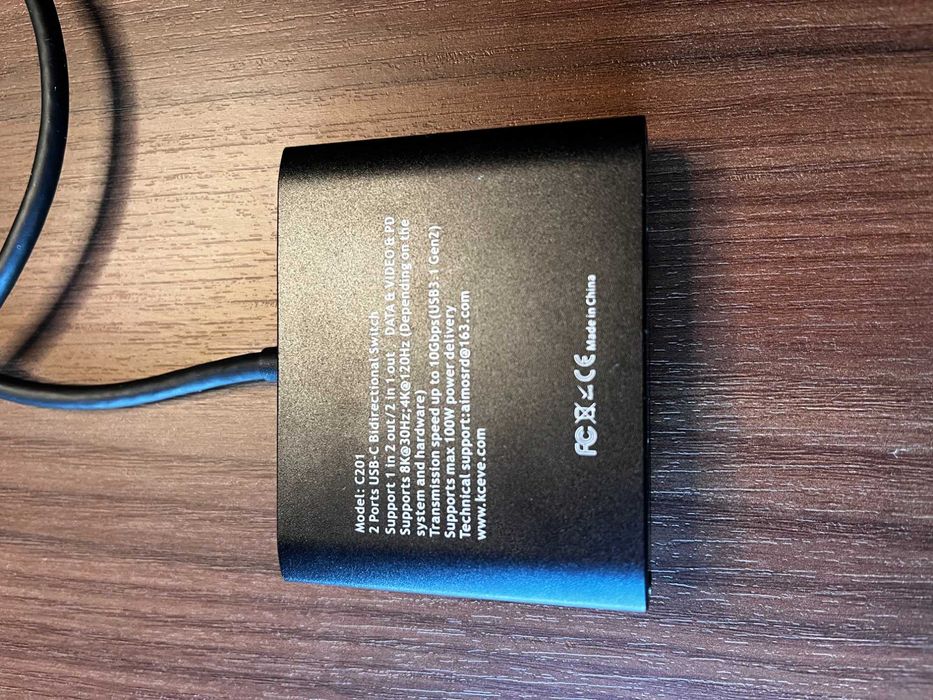 Przełącznik dwukierunkowy usb kceve c201 kvm 8k przy 60 hz