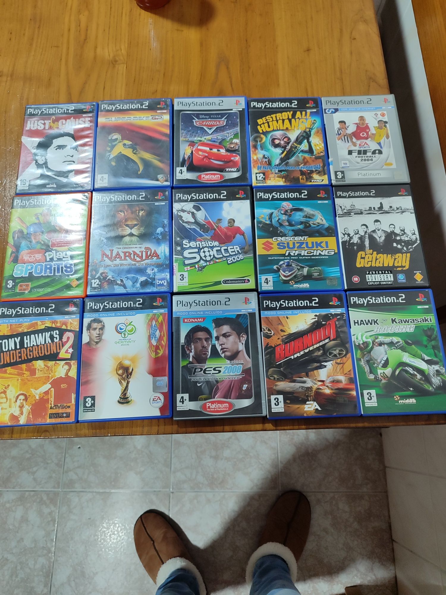 Jogos PS2 Jak x Burnout FIFA PES Hawks nba
