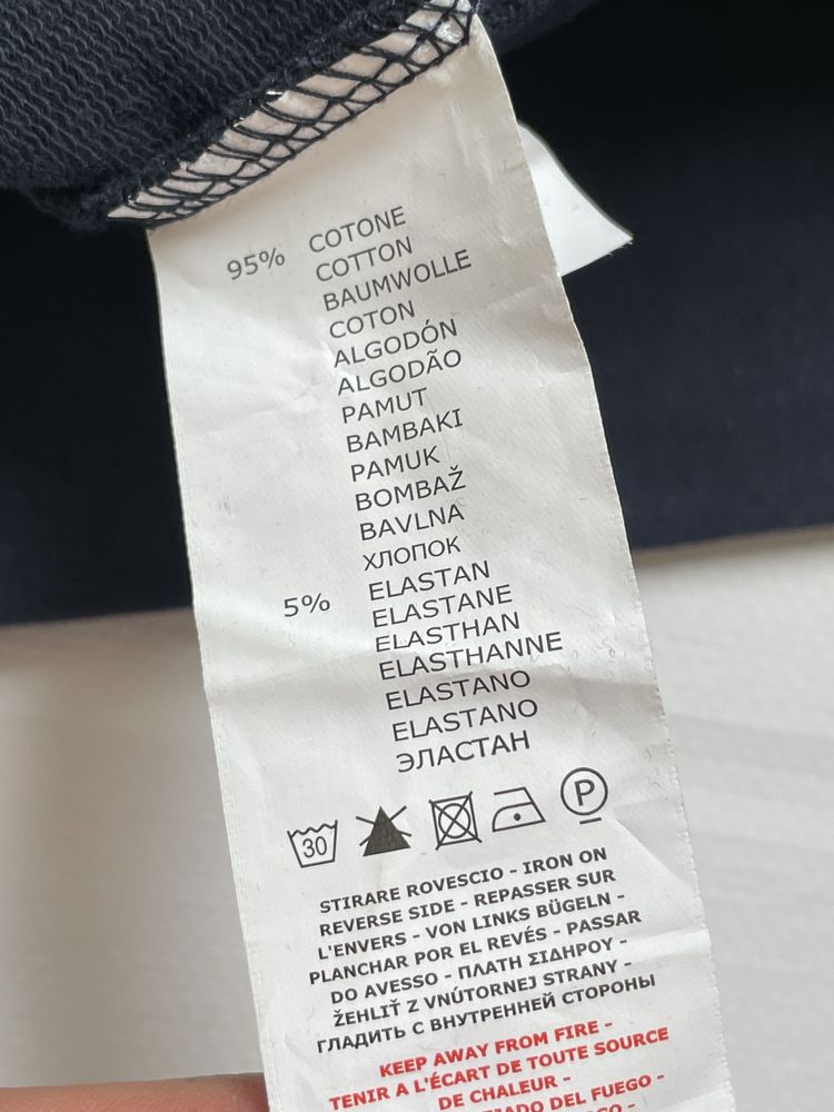 152-158 MANAI granatowe bawełniane spodnie legginsy markowe navy