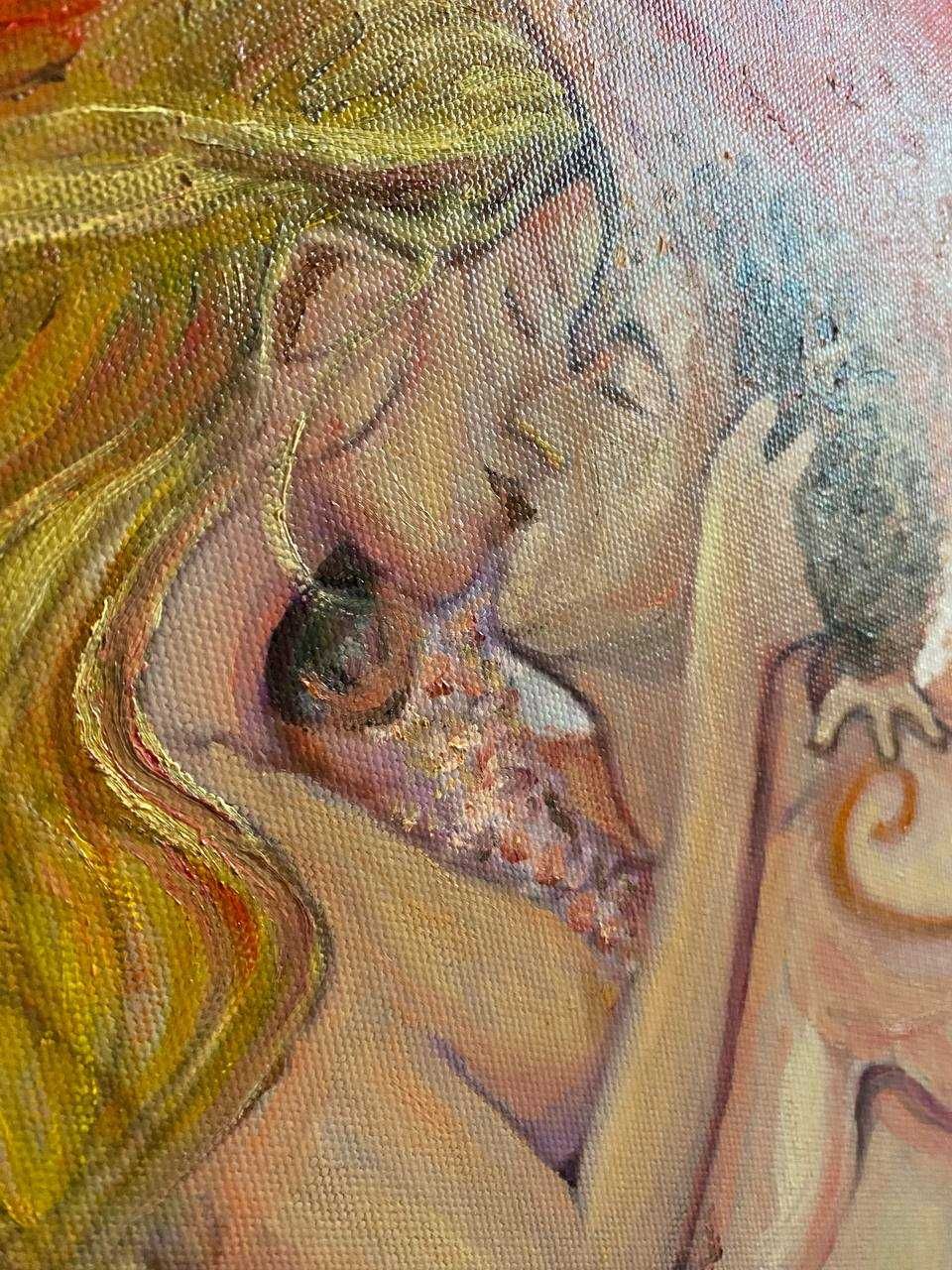 Картина маслом Страстный поцелуй. Любовь и страсть. Гармония. Подарок