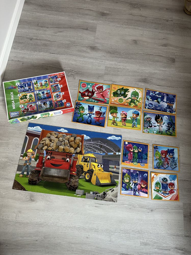Puzzle Pidżamersi, puzzle Pjmasks, puzzle bob budowniczy, puzzle trefl
