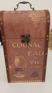 Kolekcja COGNAC WINE eleganckie etui drewniane prezent