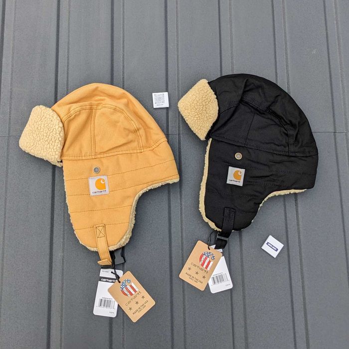 Вушанка Carhartt WIP, шапка кархарт, зимняя ушанка carhartt, чоловіча