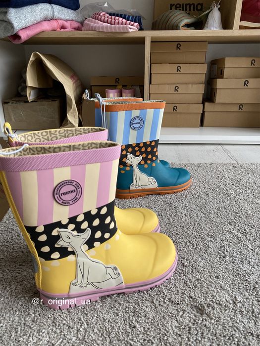 Яскраві гумові чобітки від Reima для дівчинки р. 28