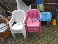 Krzesła plastikowe ogród taras okazja
