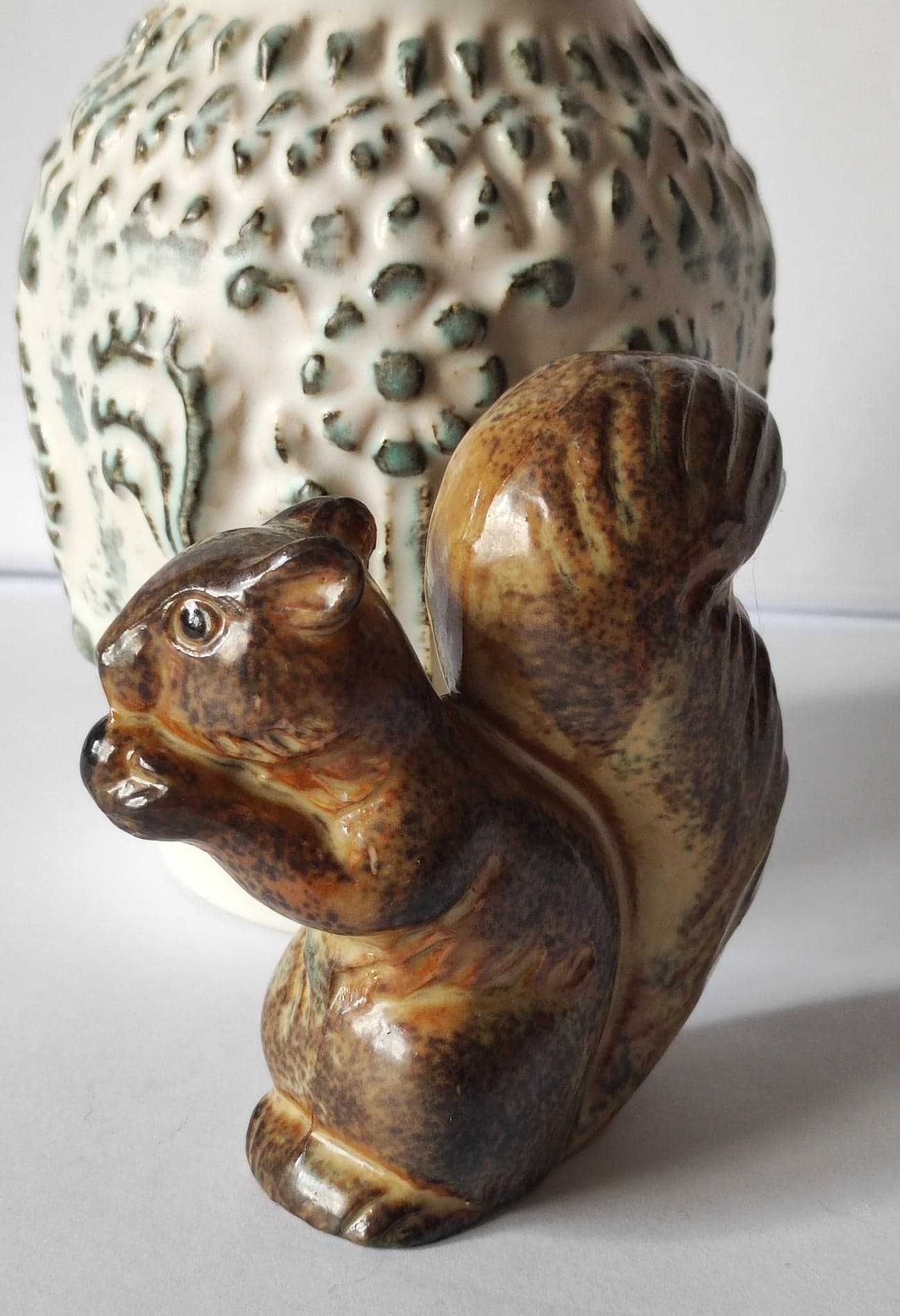 Stara ceramiczna figurka Wiewiórka Design Vintage