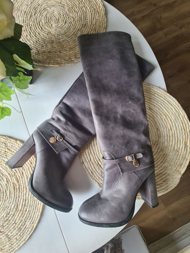 Kozaki buty by ola la kozaki ze skóry  jak patrizia pepe carinii guess