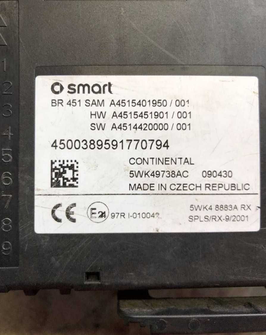 Caixa de fusiveis SAM para Smart Fortwo 451