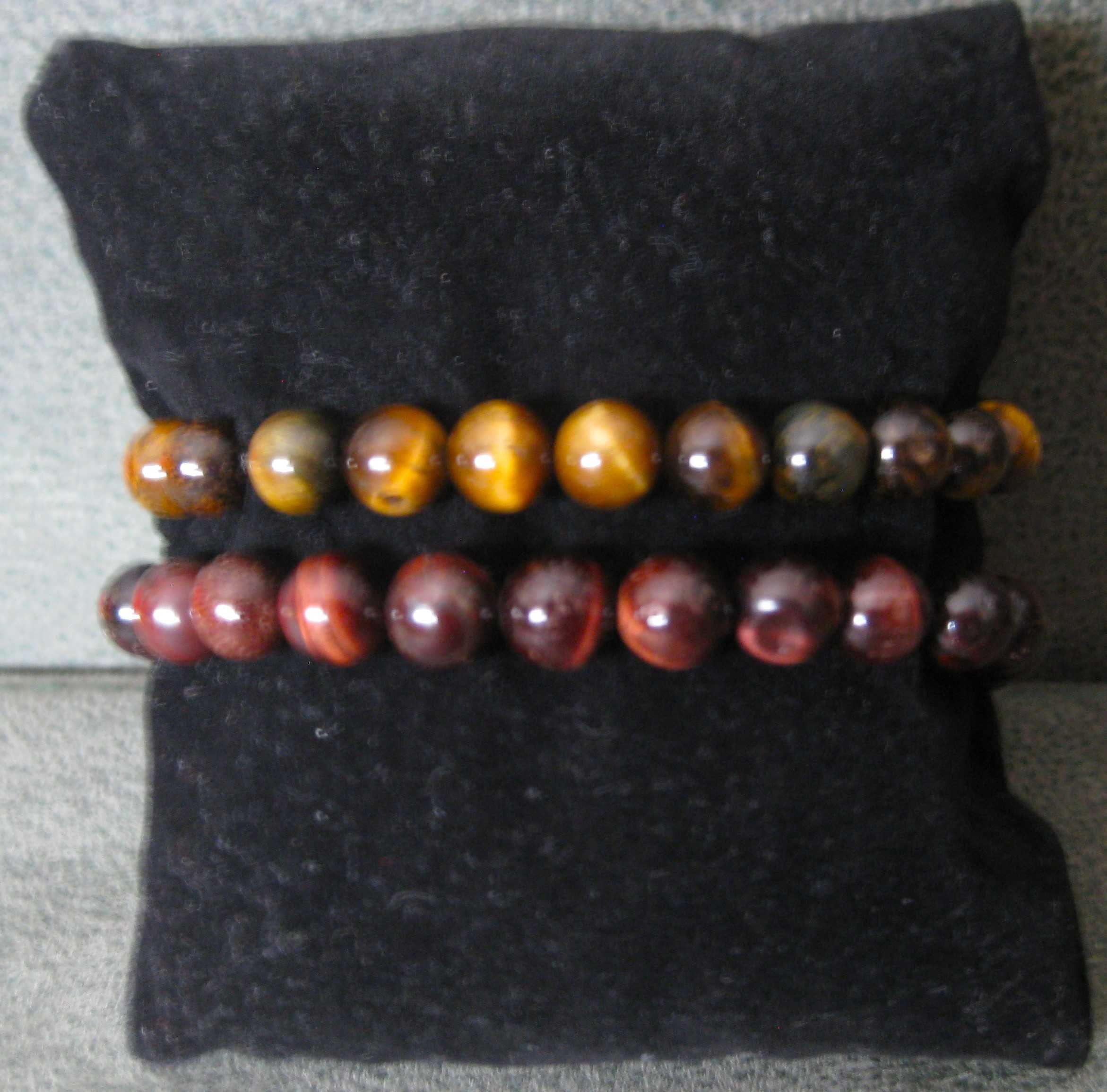 Pulseira Contas em Tons Castanhos NOVAS: 2 cores diferentes