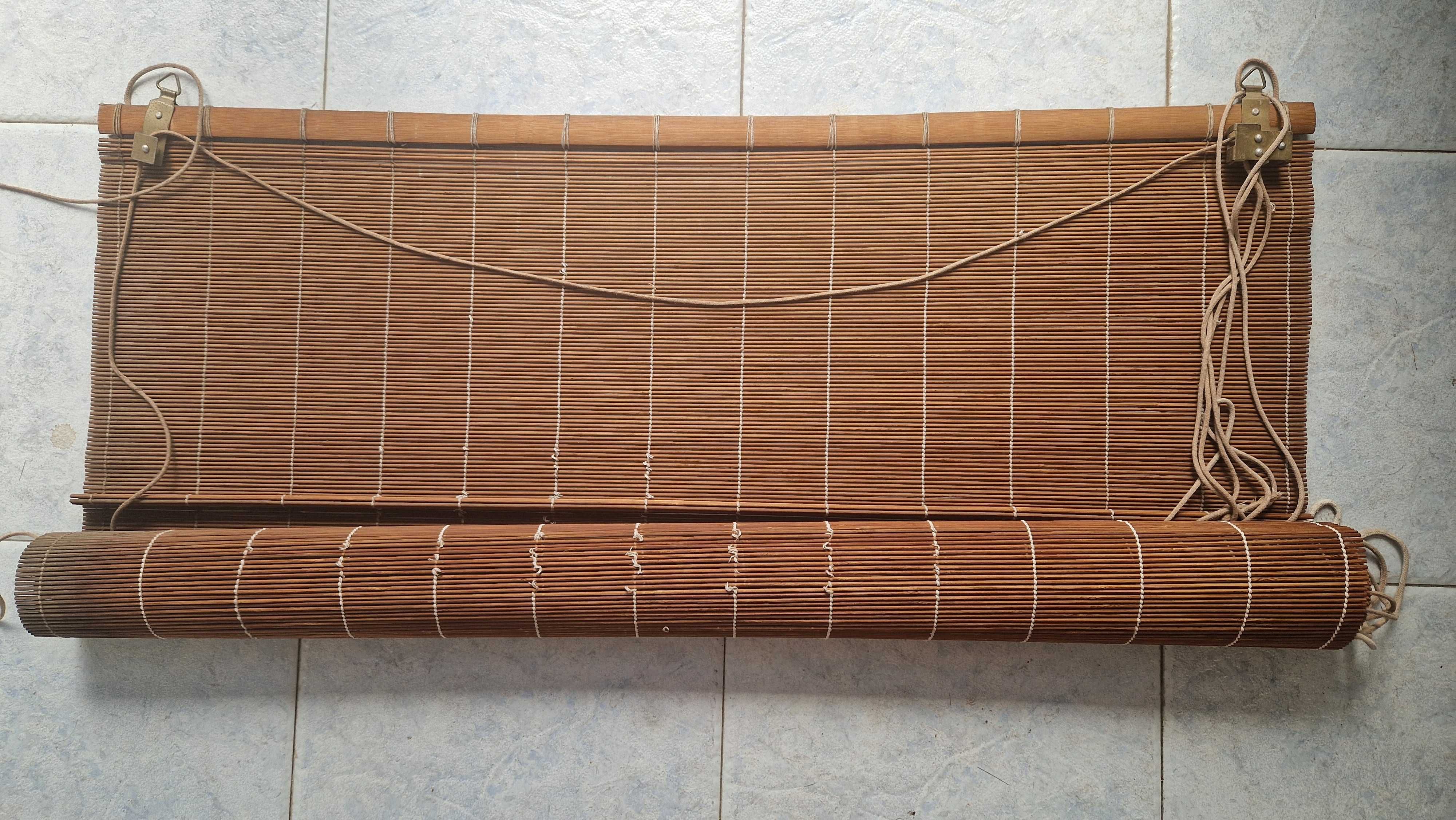 Estor / persiana de palhinha castanho