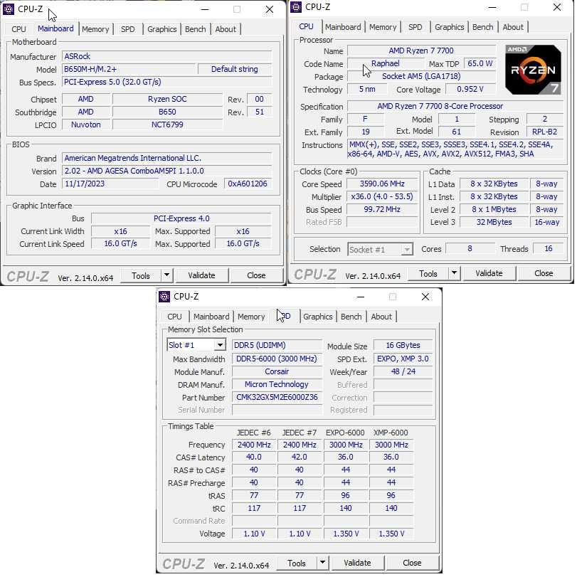 PC 7 7700|RX 7800 XT 16GB|2x16GB 6400MHz CL32|1x2TB SSD NVME|850W G+