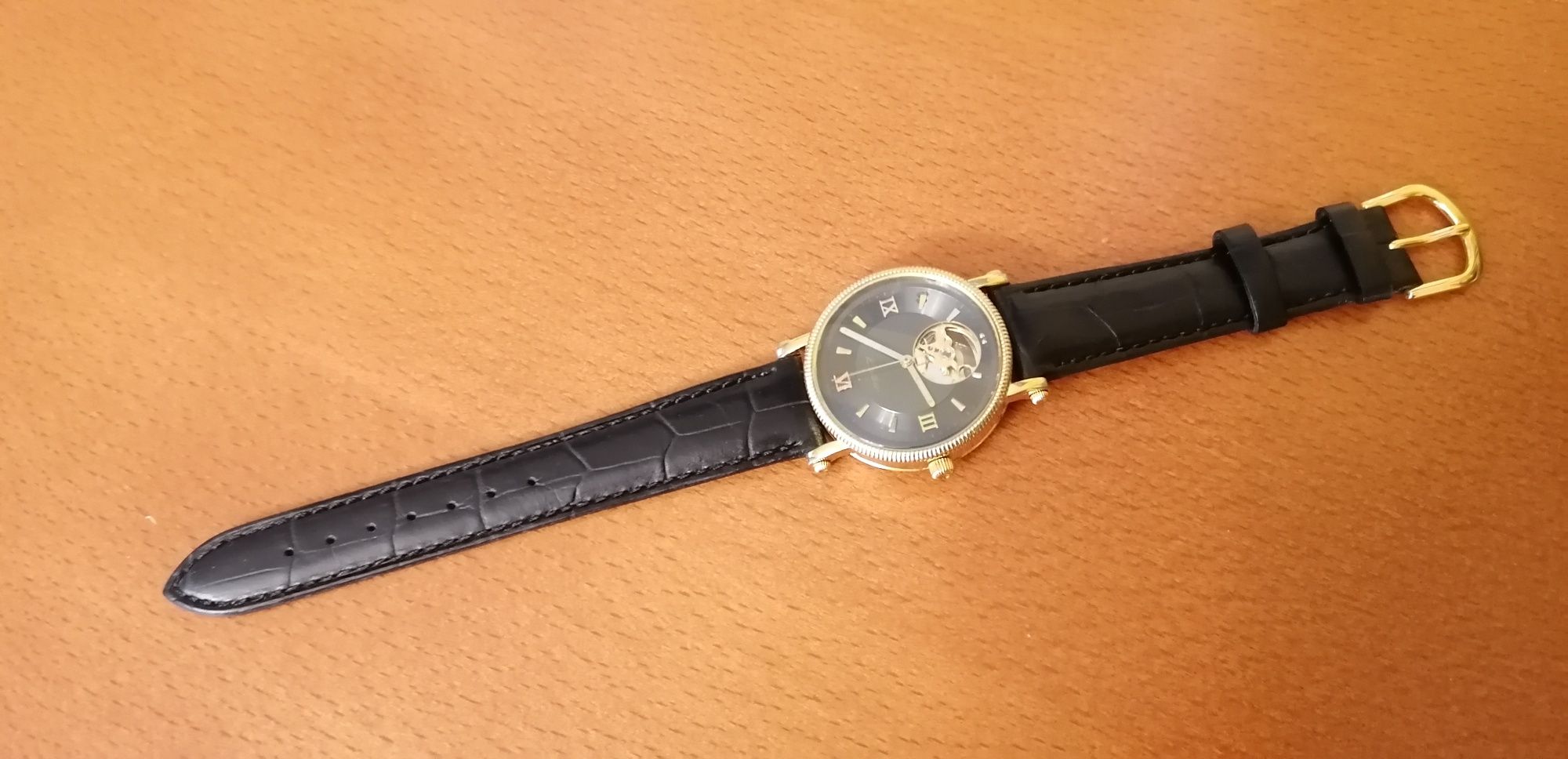 Relógio kolber geneve automatic open face tourbillon