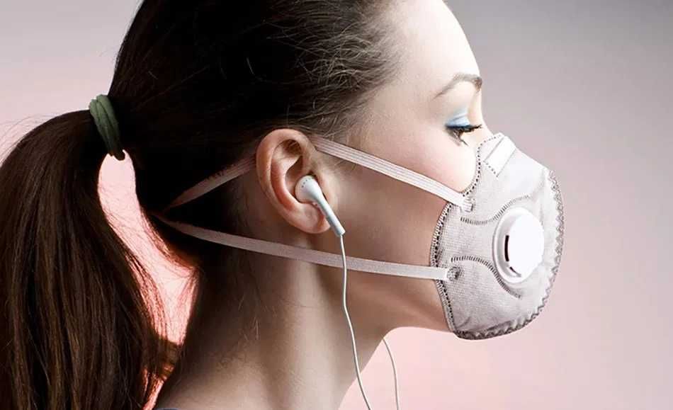 Многоразовые строительные маски Респиратор FFP2 KN95 с клапаном 50шт