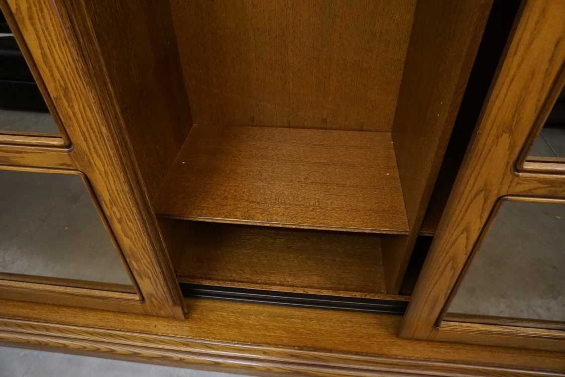 Szafa dębowa Duża drzwi przesuwne lustra szer. 335 cm ( p-1239 )